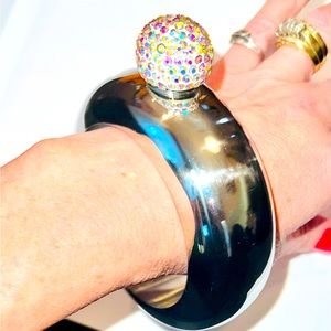 Silver bracelet flask